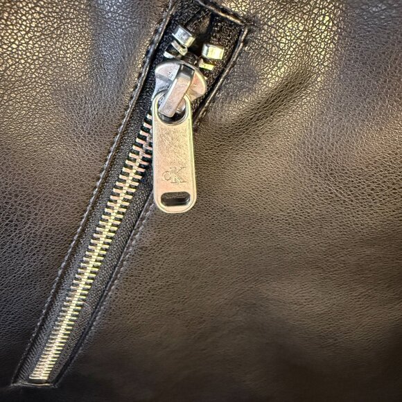 Calvin Klein Faux Leather Moto Jacket – Medium (NWT) - Picture 5 of 11